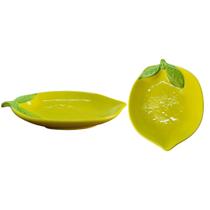 Bowl Formato Limão Siciliano De Cerâmica Amarelo 15cm Sobremesa Petiscos Cozinha Molhos Jantar Presente Amigos - Bowl Formato Limão Siciliano De Cerâmica Amarelo 15cm Sobremesa Petiscos Cozinha Molhos Jantar Presente Amigos -
