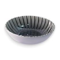 Bowl Linha Psicodélica Preta 19cm Melamina Tigela, Cumbuca, Ideal para Sopas, Saladas, Sobremesas e Decoração