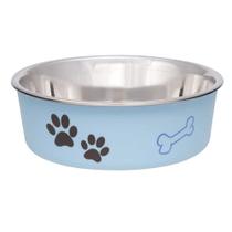 Bowl Loving Pets Bella Murano azul em aço inoxidável médio