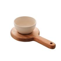 Bowl marfim com suporte de madeira liptus