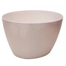 Bowl Oval 23cm x 20cm x 14cm Branco PP e Bambu - Lyor Bowl Oval 23cm x 20cm x 14cm Branco PP e Bambu - Lyor