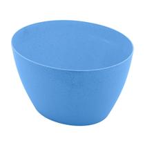Bowl oval de bambu e pp azul 24,5cm x 18cm x 14cm