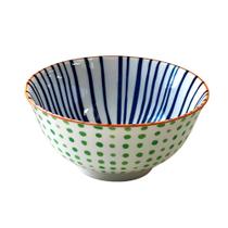 Bowl Pote em Cerâmica Harmonia Azul e Verde 600ml - 1 unid.