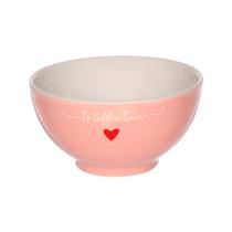 Bowl redondo de porcelana lamour rosa 440ml - HAUSKRAFT