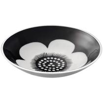 Bowl Redondo Floral Preto e Branco Pequeno NovaMesa