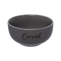 Bowl Rustic Cereal em Cerâmica Cinza Escuro 470ml - Hausktaft