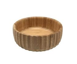 Bowl Saladeira De Bambu Oikos Canelado Redondo Médio Bowl Saladeira De Bambu Oikos Canelado Redondo Médio