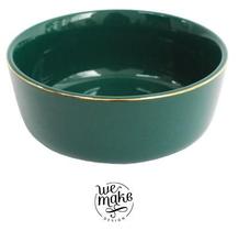 Bowl shine green loux verde com borda dourada