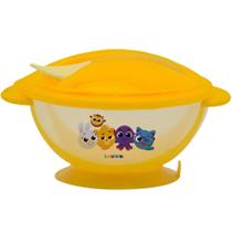 Bowl termico com colher bolofofos amarelo zoop