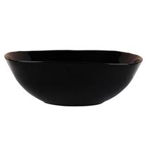 Bowl Tigela Cumbuca Vasilha Saladeira Dama em Vidro Opalino 480ml Preto FULLFIT