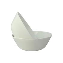 Bowl Tigela Cumbuca Vidro Opalino Branco 550ml Mesa 2 Peças