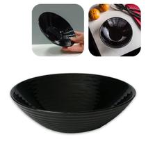 Bowl Tigela De Vidro Opalino Cumbuca Multiuso Salada Sopa Harena Black Luxo Lyor