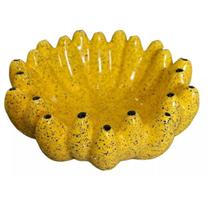 Bowl Tigela Mini Fruteira em Cerâmica Formato Banana Mesa Posta