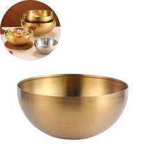 Bowl Tigela Multiuso de Aço Inox Dourado Gold Salada Saladeira 20cm