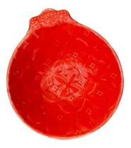 Bowl Tigela Petisqueira Pequena Bola De Natal Cerâmica Mesa Vermelha