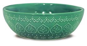 Bowl Tigela Verde Ceramica Green 523 Ml Corona Relieve Yoi Cozinha Louça