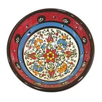 Bowl Turco Pintado De Cerâmica Vermelho Liso 12Cm - Balisun