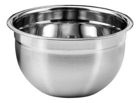 Bowl Vasilha Misturadora Tigela Prática Aço Inoxidável 22cm 1,8L Redonda Saladeira Bolo Pão Receitas Sobremesa Frutas Cu