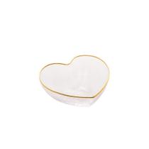 Bowl Wolff Heart de Vidro Borda Dourada 9cm x 8cm x 4cm