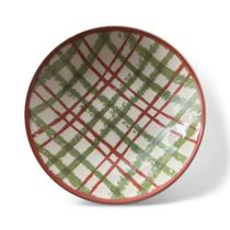 Bowl Xadrez Verde e Vermelho Natal 19.5
