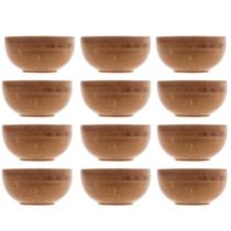 Bowls de Bambu 12 Peças Restaurante Bar Molheiras Redondas Petisco Verona Lyor Bowls de Bambu 12 Peças Restaurante Bar Molheiras Redondas Petisco Verona Lyor
