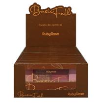 Box 12 Peças Paleta de Sombras BASIC FALL Ruby Rose HBF527