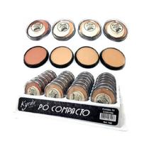 Box 12 Pó Compacto Facial Matte Atacado Esponja Kit Revenda