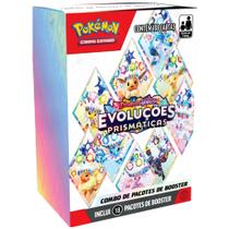 Box 18 Boosters Cards Pokémon Coleção Especial Escarlate Violeta Evoluções Prismáticas Copag Cartas