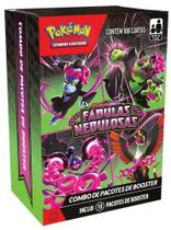 Box 18 Boosters Cards Pokémon Escarlate e Violeta Fábulas Nebulosas Copag - 7896192349033