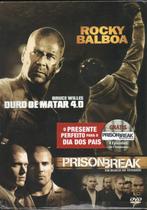 Box 3 DVD Rocky Balboa Prison Break Duro De Matar 4.0 Slim - 20th century fox