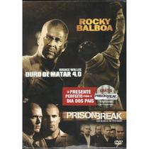 Box 3 DVD - Rocky Balboa Prison Break Duro De Matar 4.0 Slim