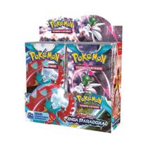 Box 36 Pacotes Booster Pokémon 216 Cartas Escarlate e Violeta Fenda Paradoxal Copag