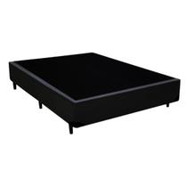 Box Base Casal Preto de Madeira