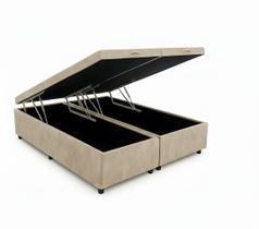 Box Baú Bipartido Queen 79 Blindado na Chapa de Madeira Diversas Cores 198x158x42