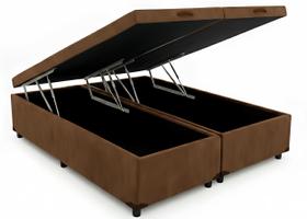 Box Baú Bipartido Queen 79 Blindado na Chapa de Madeira Diversas Cores 198x158x42