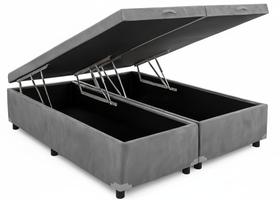 Box Baú Bipartido Queen 79 Blindado na Chapa de Madeira Diversas Cores 198x158x42
