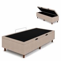 Box Baú Blindado Solteiro 78x188x42cm Estrutura Reforçada Elite Bege Box Baú Blindado Solteiro 78x188x42cm Estrutura Reforçada Elite Bege