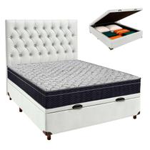 Box Bau Branco Com Colchão Casal Airtech 150 Ortobom e Cabeceira Box Bau Branco Com Colchão Casal Airtech 150 Ortobom e Cabeceira