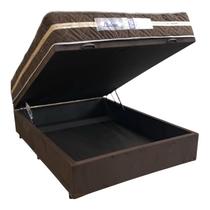 Box baú casal e colchão molas ensacadas orthoside livina plus 25cm