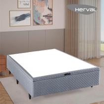 Box Baú Casal Herval Idea, Molas, Cinza, 46x138x188 cm