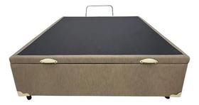 Box Baú Casal Linhão Bege 1,38x1,88 So1clique Pistão A Gás