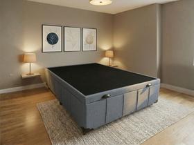Box Bau Casal Premium 1,44x1,94x0,48m Primore Linho Grafite Box Bau Casal Premium 1,44x1,94x0,48m Primore Linho Grafite