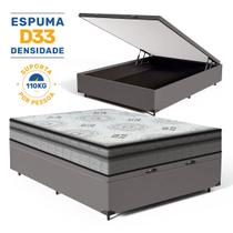 Box Baú com Colchão de Espuma D33 DAngelis Ortosleep Viúva 128