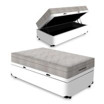 Box Baú com Colchão de Molas Ortobom AirTech Solteiro