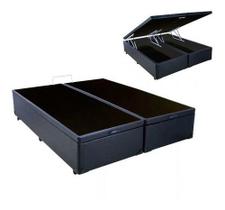 Box Bau King Size Premium (blindada) Super Reforçada Cor Preto material sintético