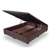 Box Baú Orthocrin Marrom Casal Queen- 158x198x31