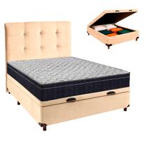 Box Bau Perola+Colchão Casal Airtech 150 Ortobom+Cabeceira Box Bau Perola+Colchão Casal Airtech 150 Ortobom+Cabeceira