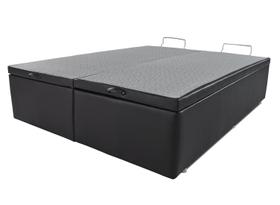 Box Baú Queen Bipartido 158x198cm Preto Box Baú Queen Bipartido 158x198cm Preto