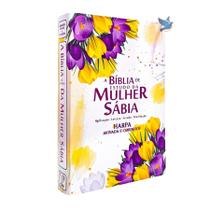 Box bíblia de estudo da mulher sábia + mulheres da bíblia buquê tulipas