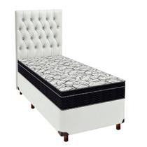 Box Branco+Colchão Solteiro Airtech 150 Ortobom+Cabeceira Box Branco+Colchão Solteiro Airtech 150 Ortobom+Cabeceira